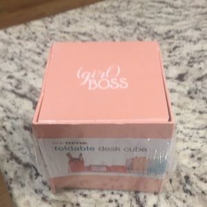 New. So mine foldable desk cube